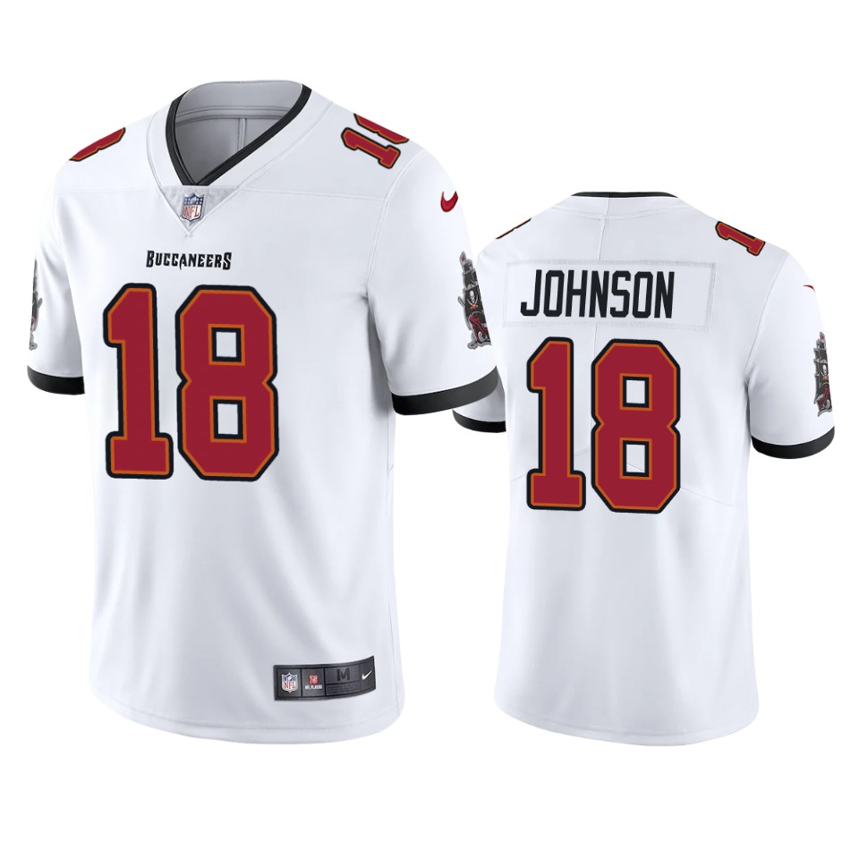 Tampa Bay Buccaneers Men Nike NFL  #18 Tyler Johnson White Vapor Untouchable Limited Jersey